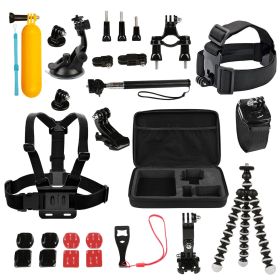 26-in-1 GoPro Accessory Kit for Hero 5/4/3+/3/2/1 Cameras - Outdoor Sports Action Kit w/ Chest Strap, Selfie Stick, Floating Hand Grip